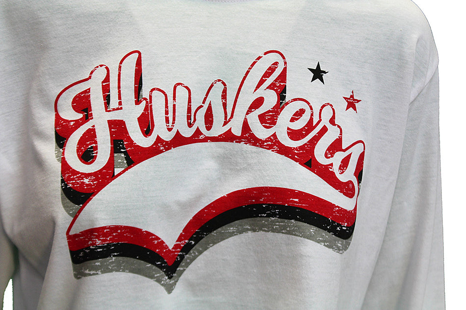 Womens Huskers Success LS Crop Tee