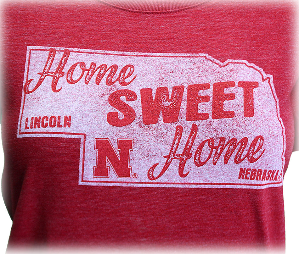 Womens Nebraska Home Sweet Home Tee