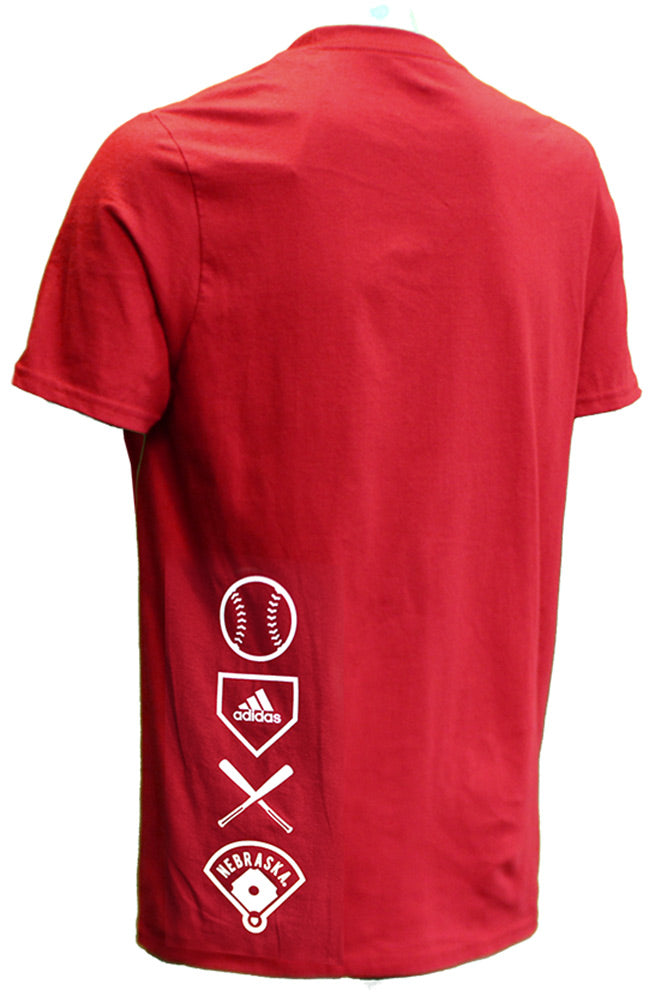 Adidas Huskers Baseball Going Yard Tee