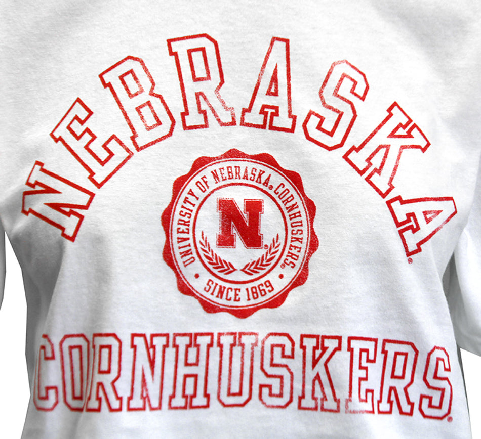 Ladies Nebraska Boyfriend Crop Tee