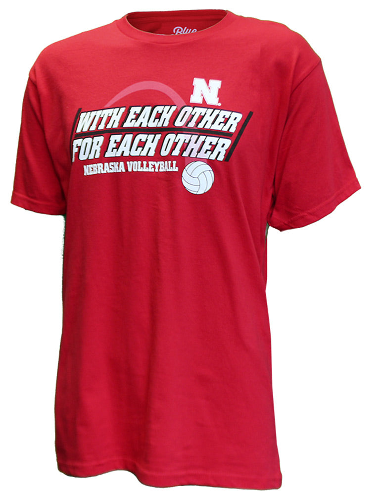 With Each Other Huskers Volleyball Tee