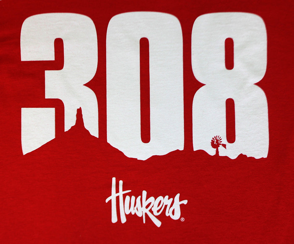 308 Husker Pride Panhandle Tee - Red