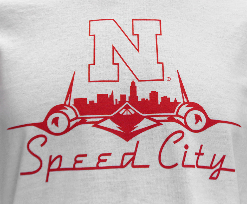 Nebraska Speed City Tee - White