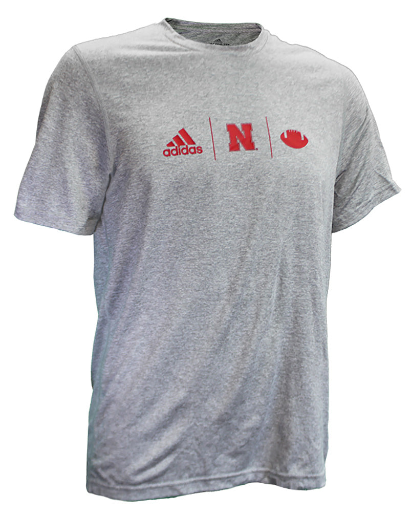 Adidas Nebraska Football TD Tee - Gray