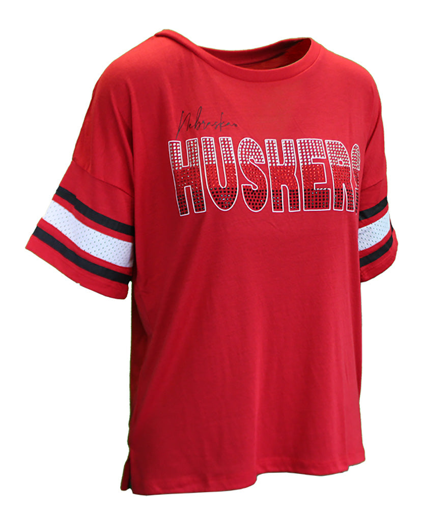 Husker Gals Rhinestone Top