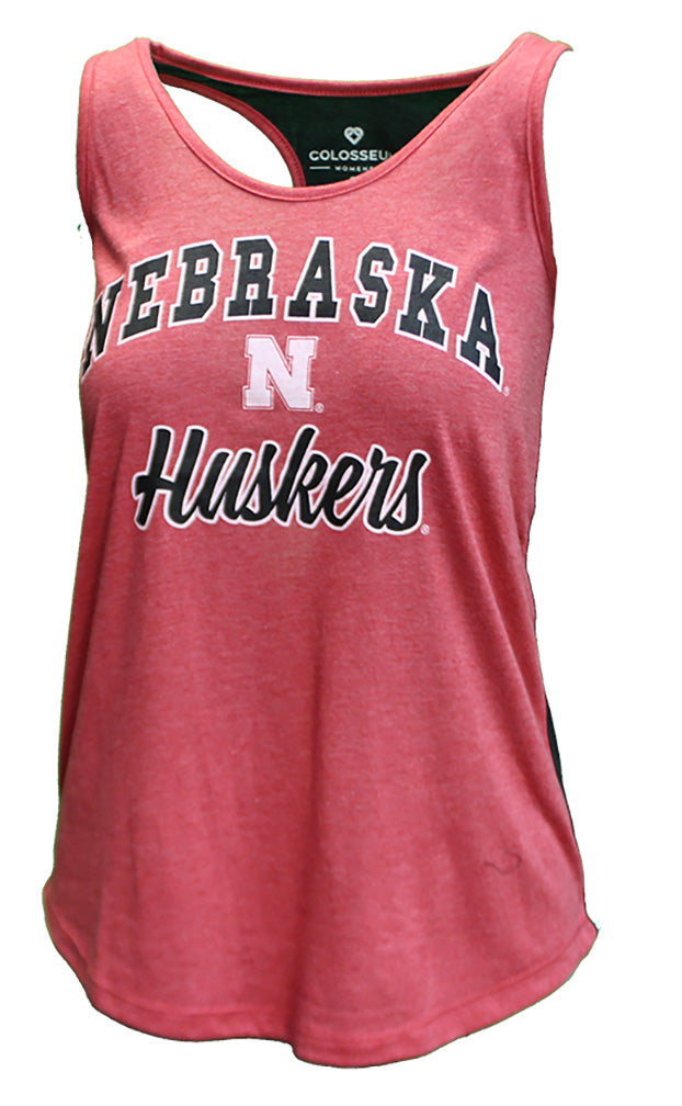 Womens Nebraska Huskers Spike Racerback