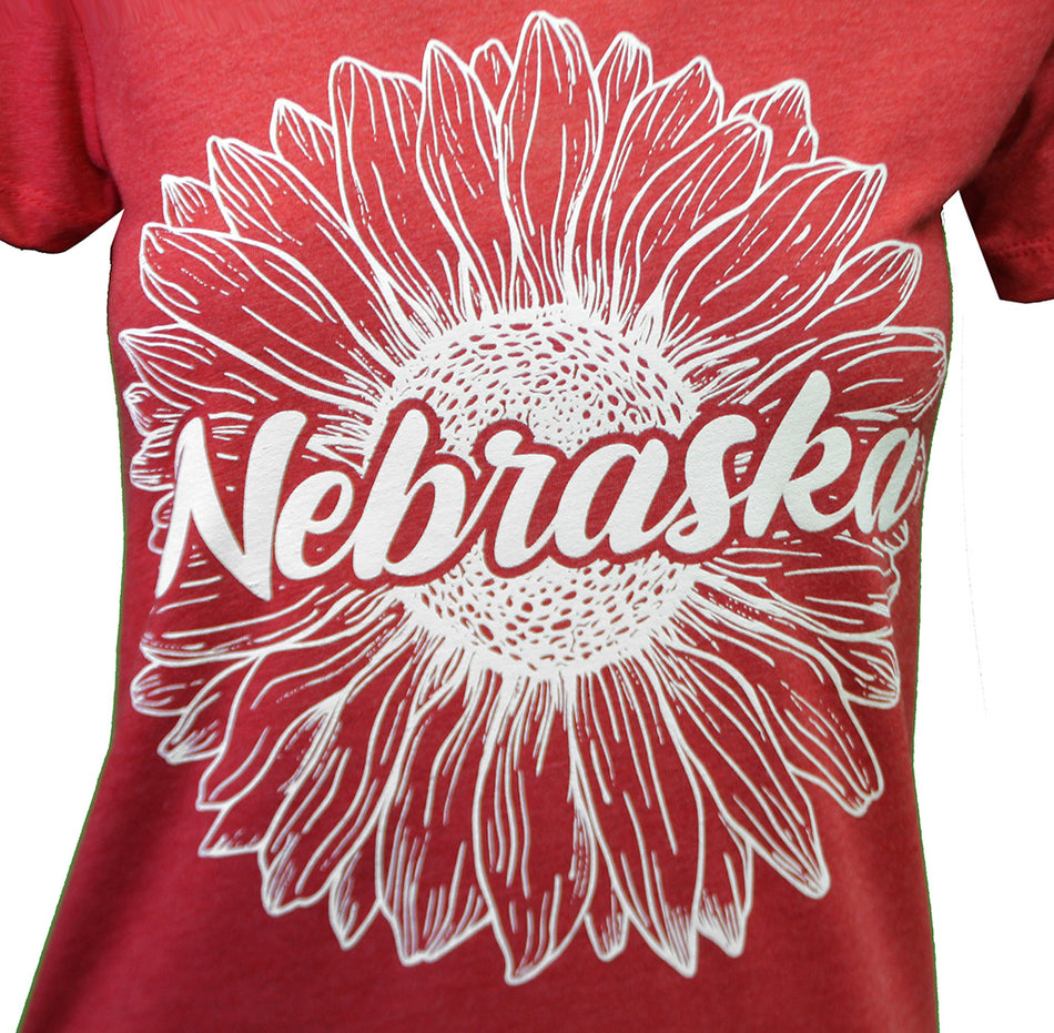 Womens Nebraska Sunflower Tee