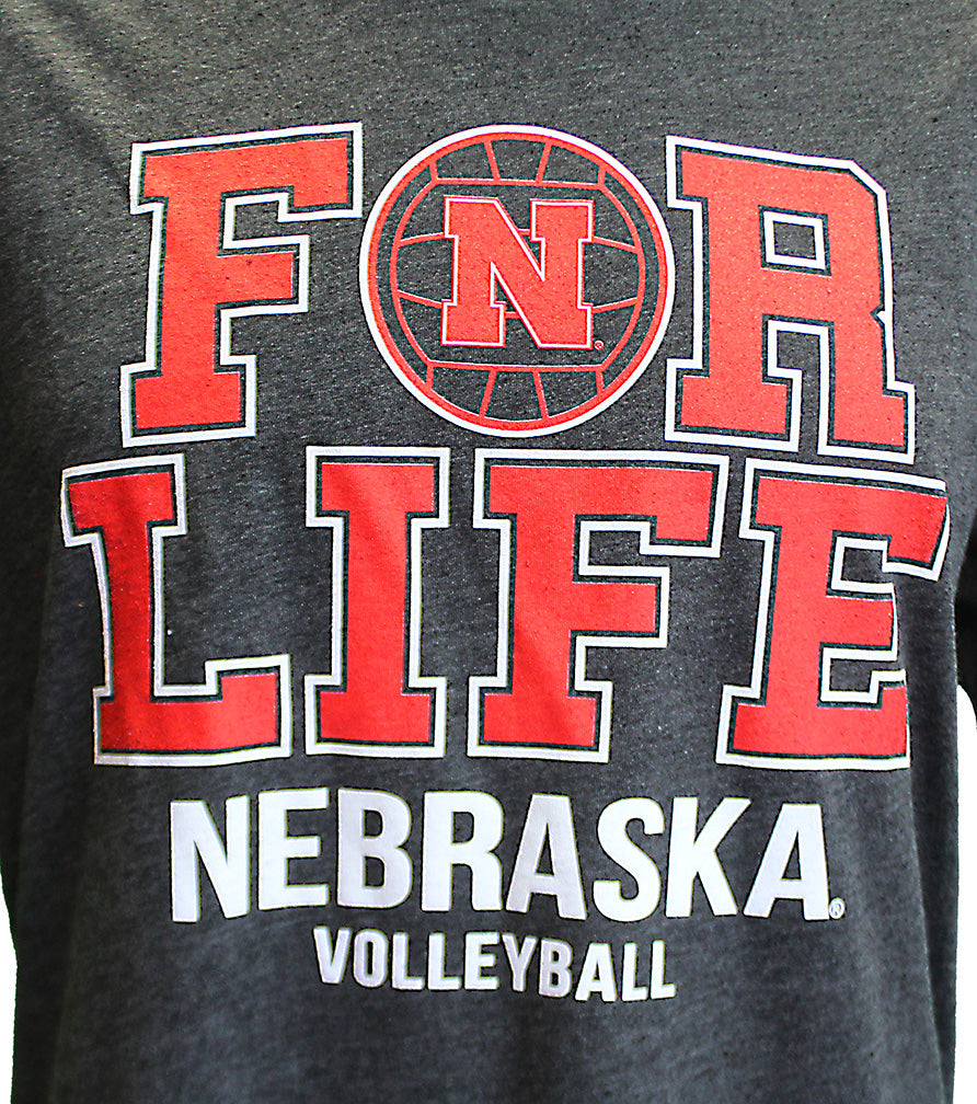 Nebraska Volleyball For Life Triblend Tee