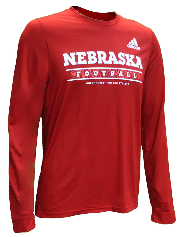 Adidas Nebraska Locker Practice LS Tee