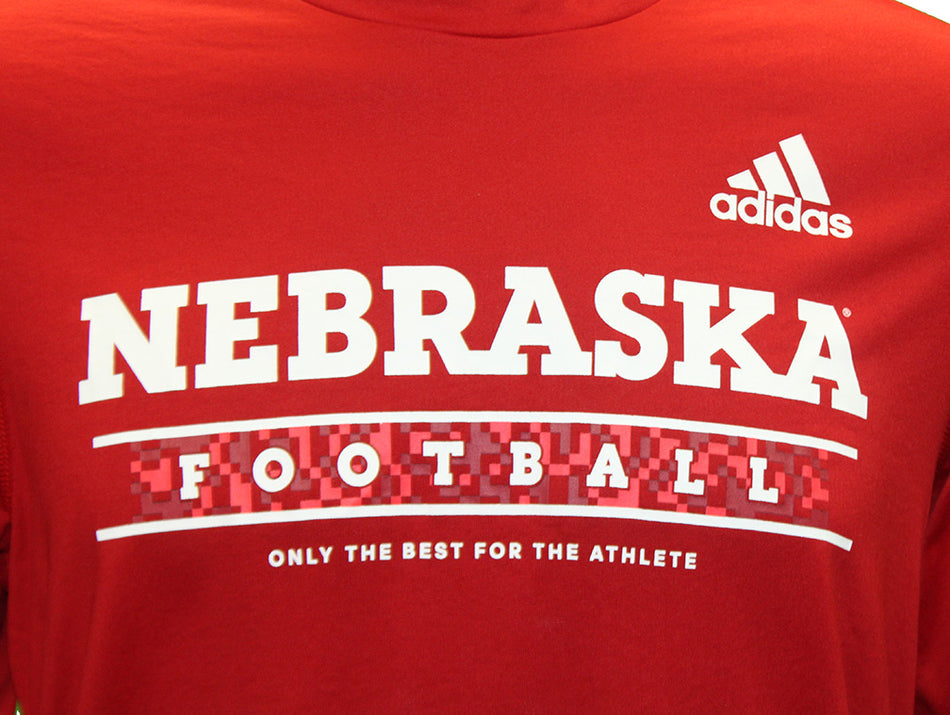 Adidas Nebraska Locker Practice LS Tee