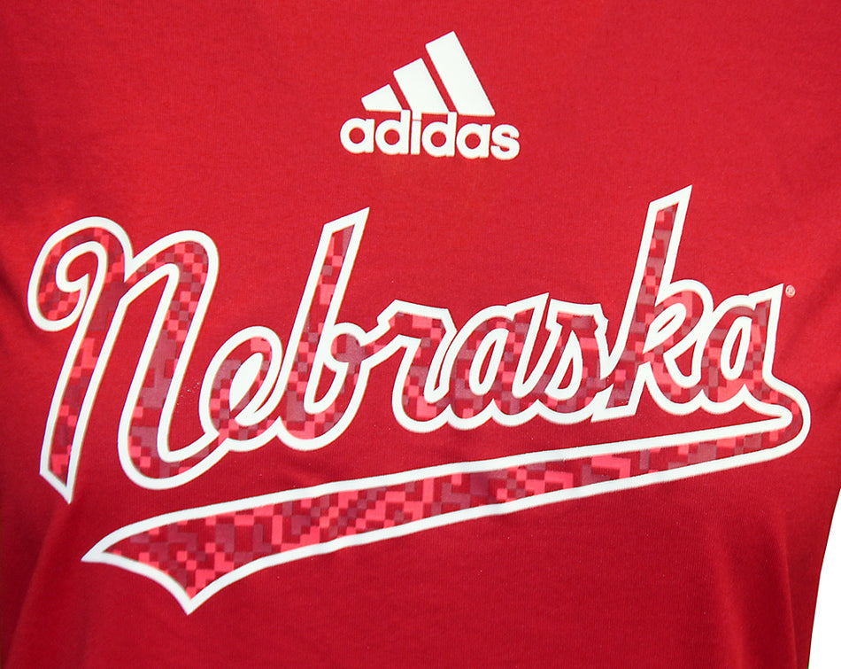 Adidas Womens Nebraska Locker Script LS Tee