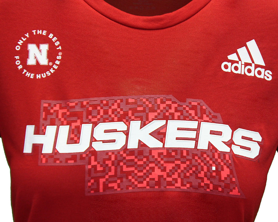 Adidas Ladies Huskers State Capital Digi Tee
