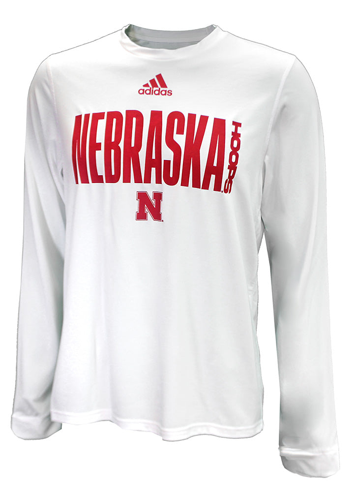 Adidas Nebraska Hoops Post Up LS Top