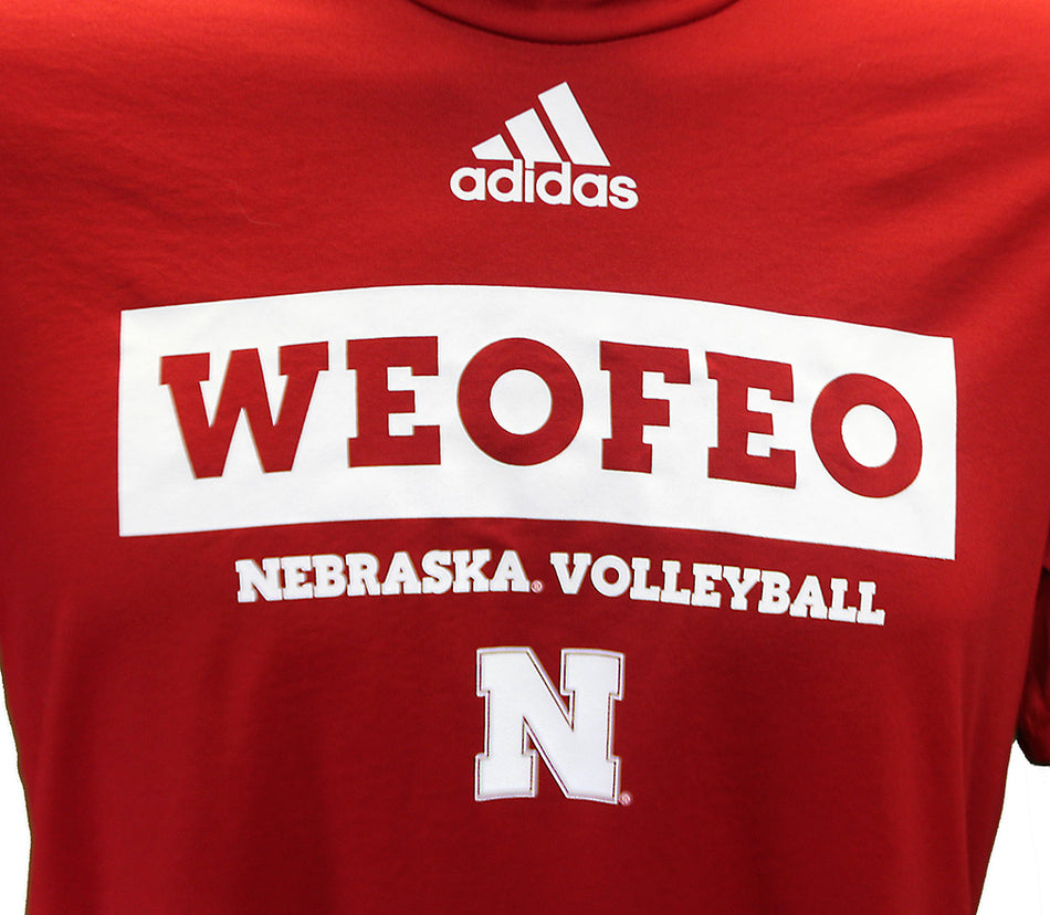 Adidas Huskers Volleyball With-Each-Other-For-Each-Other Tee