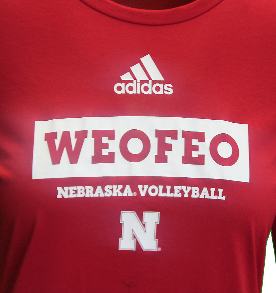 Adidas Womens Nebraska With Each Other For Each Other Volleyball LS Tee