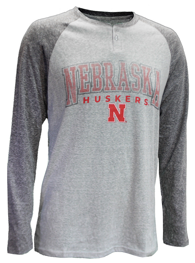 Nebraska Huskers Double Button Henley