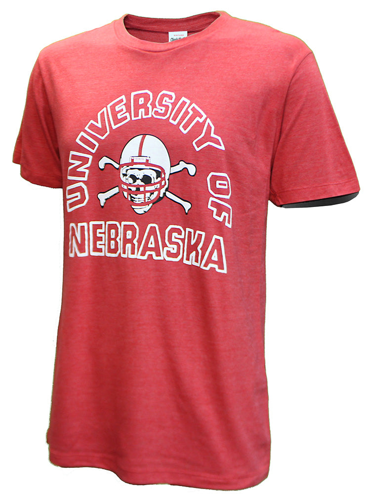 U. of Nebraska Skull N Bones Charlie Hustle Tee