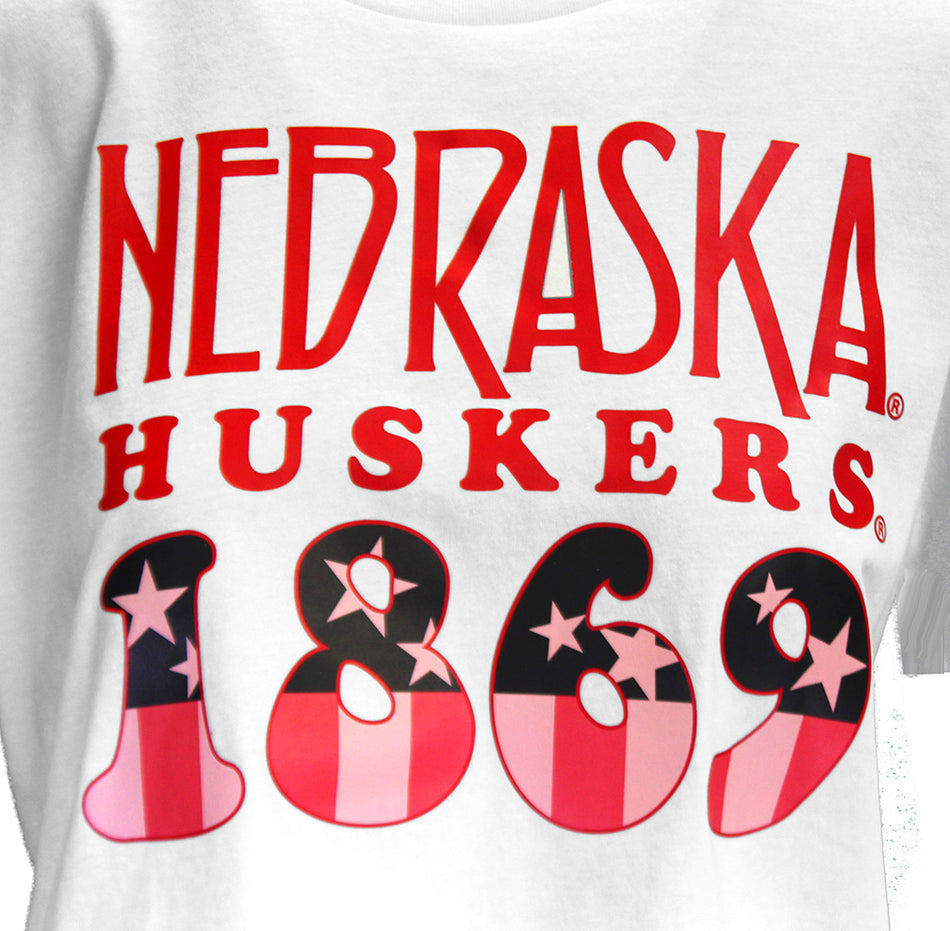 Ladies Nebraska Huskers 1869 Crop Top