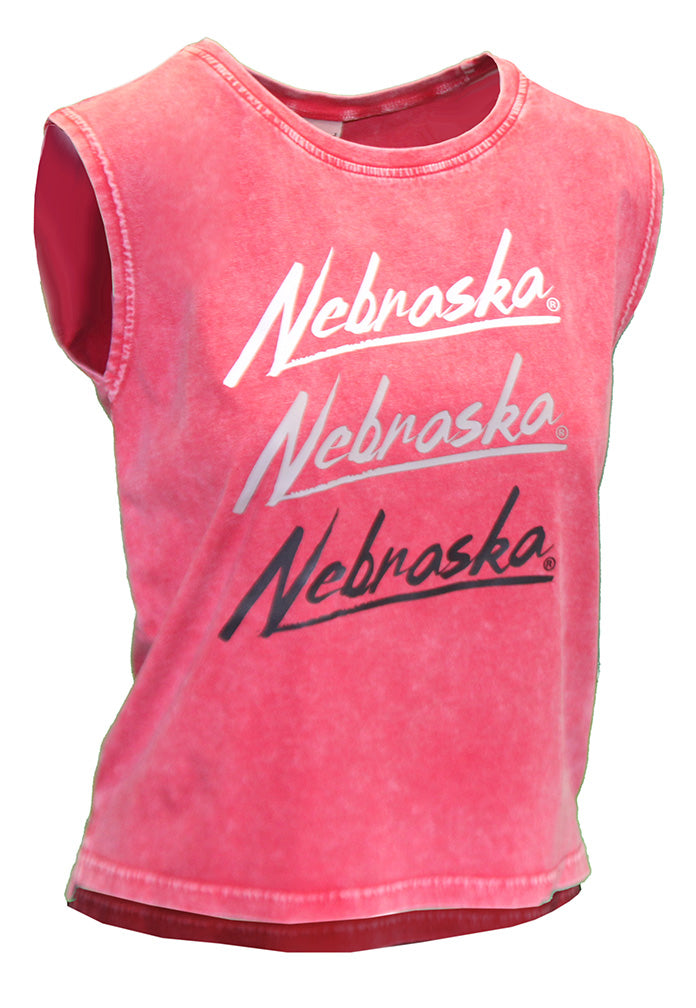 Womens Nebraska Rocker Muscle Tank