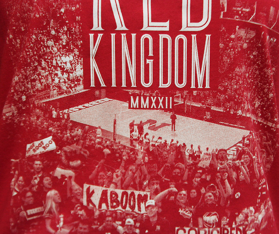 Womens Huskers Red Kingdom Volleyball LS Tee