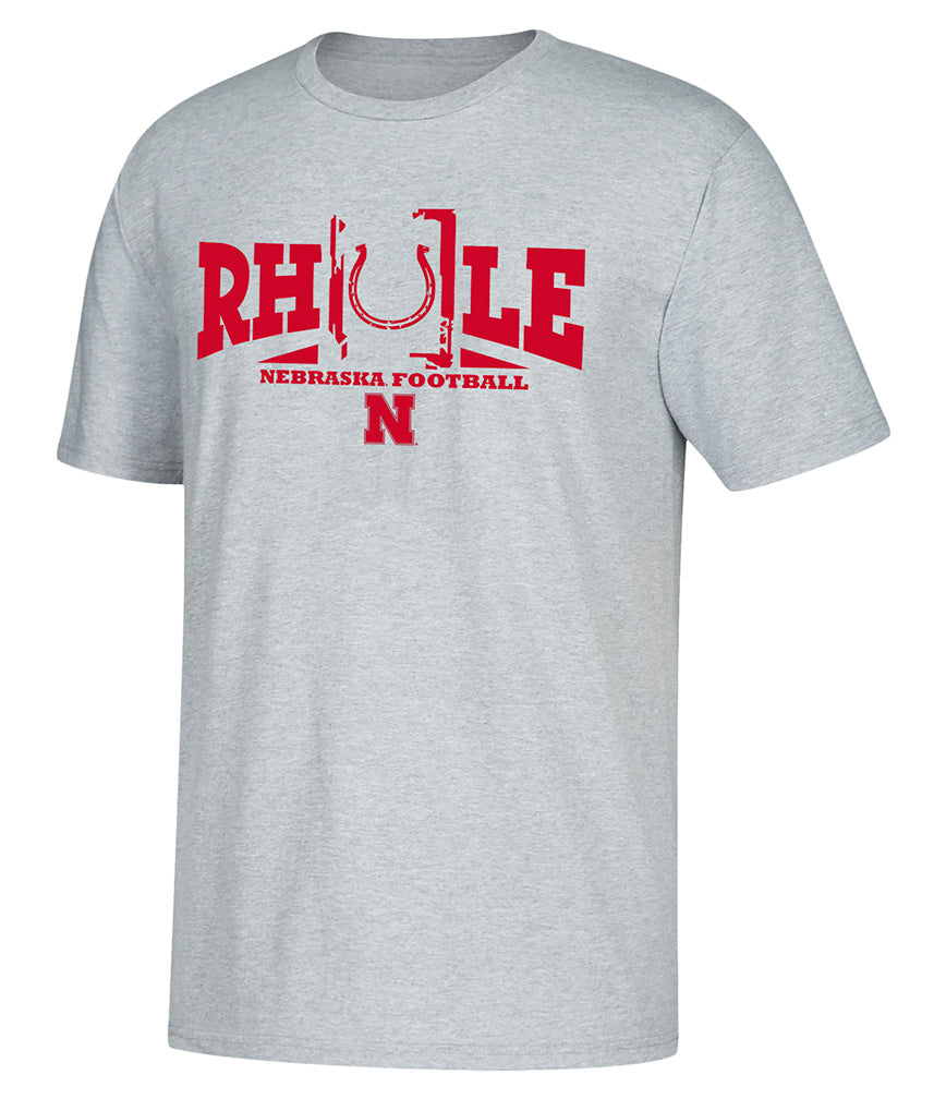 Rhule Huskers Lucky Horseshoe Heather Tee