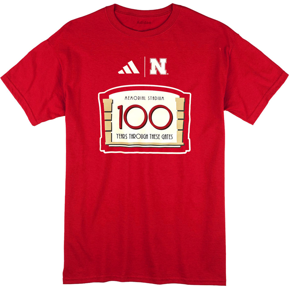 Adidas Nebraska 100 Year Memorial Stadium Cotton Tee