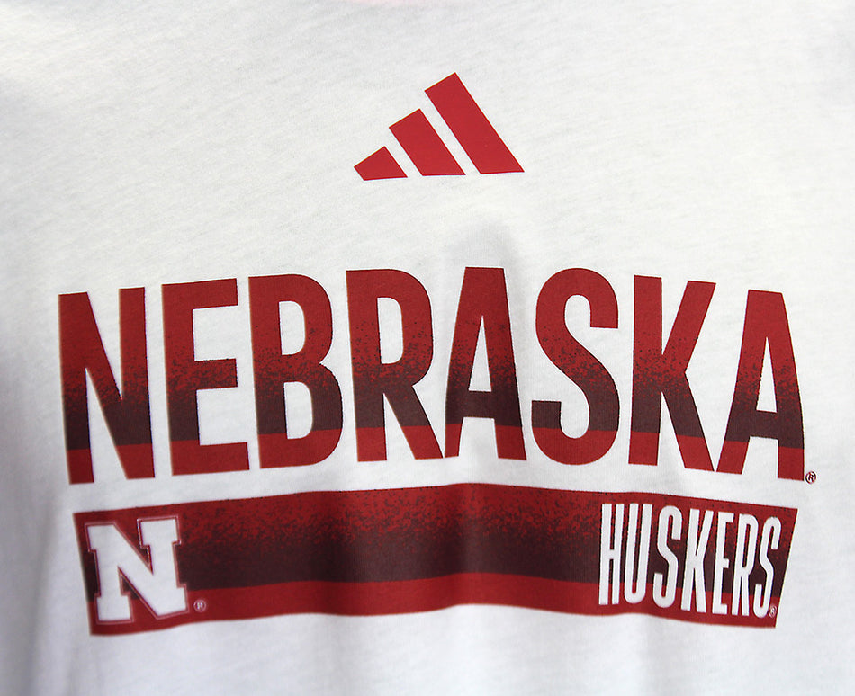 Adidas Nebraska Huskers Red Zone Ringer Tee