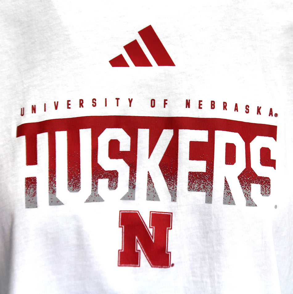Adidas Womens Nebraska Huskers 3 Stripe Fashion Crop