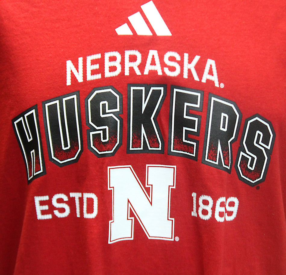 Adidas Nebraska Huskers Established Tee