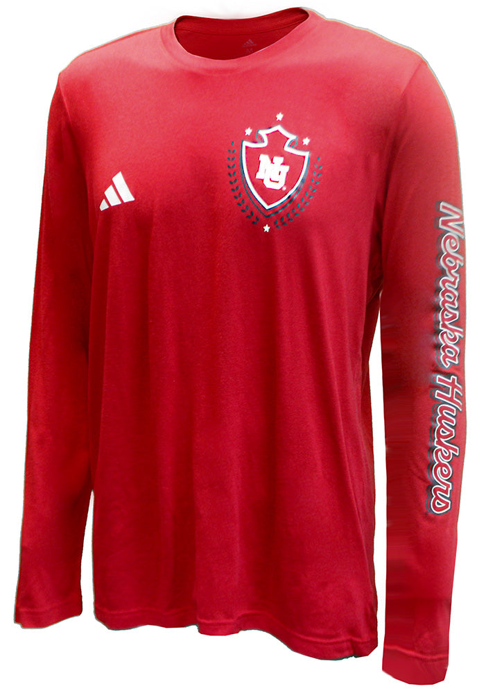 Adidas Nebraska Campus Icon LS Blend Tee