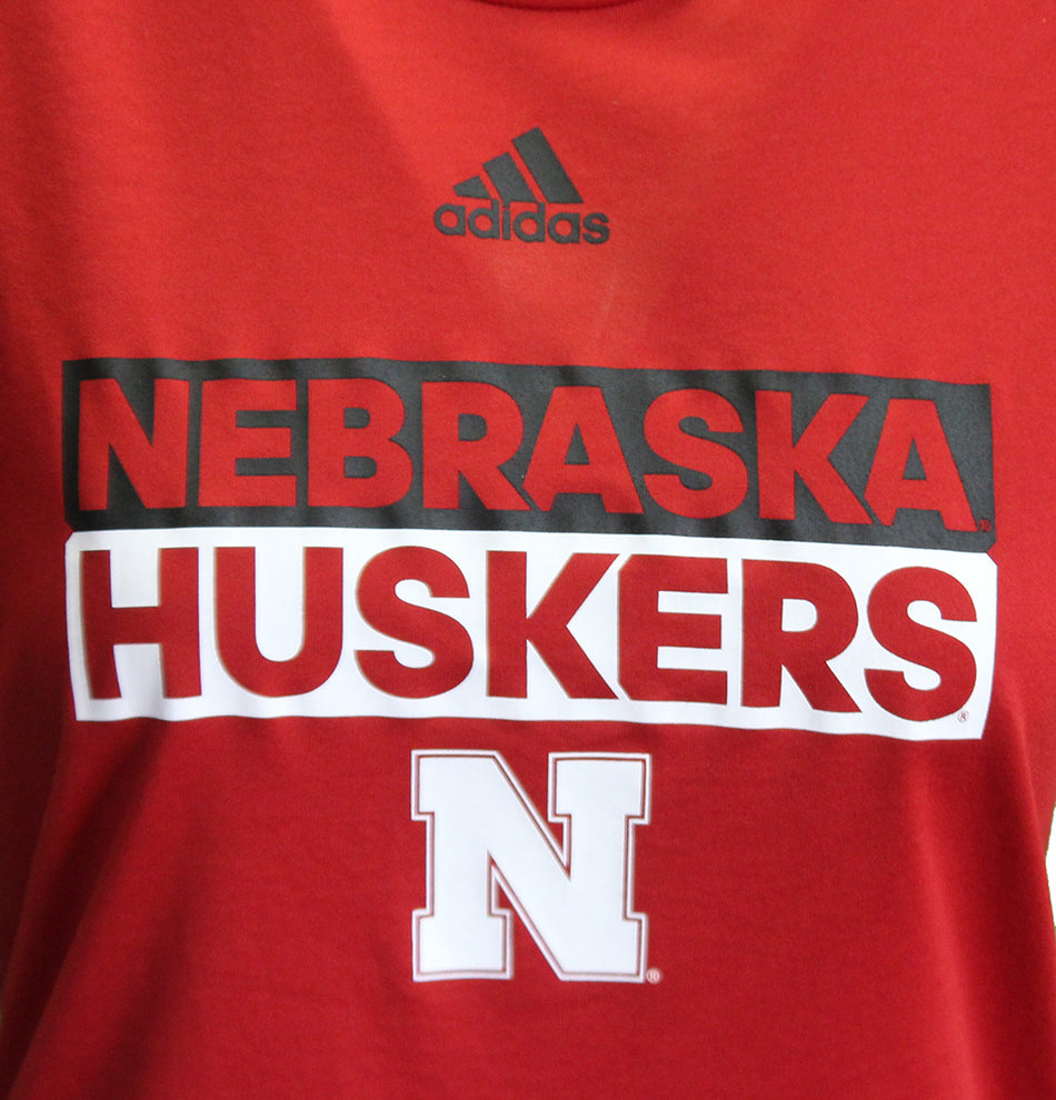 Adidas Womens Nebraska Huskers Dassler Pregame Tee