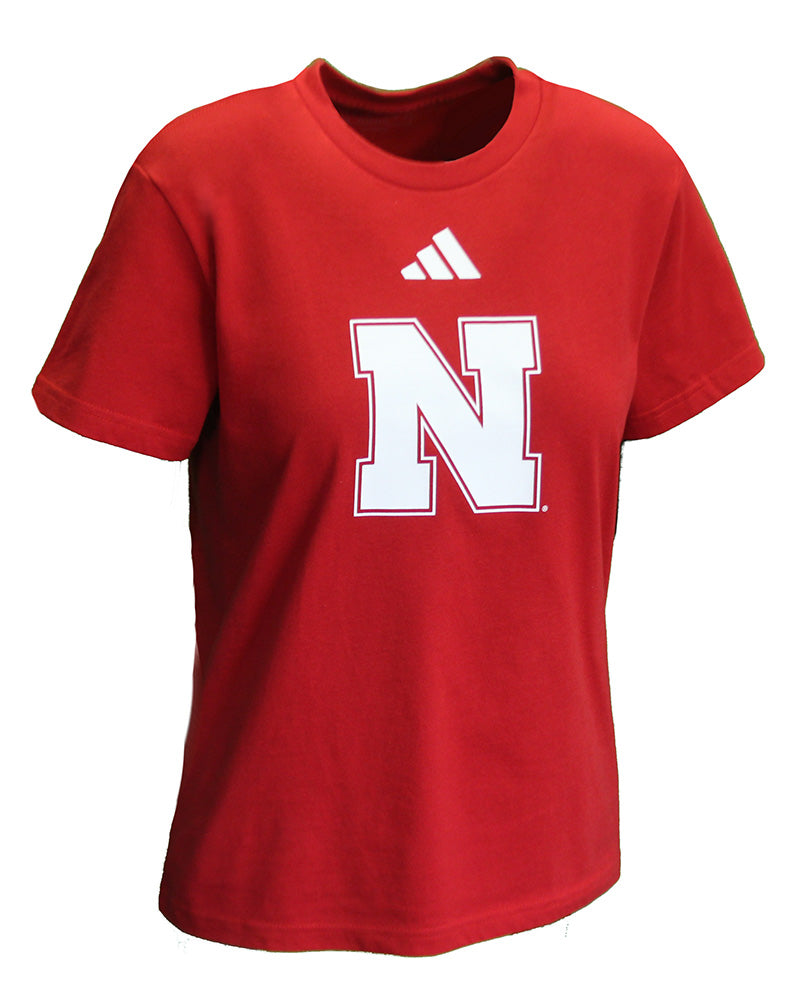 Adidas Womens Nebraska N Fresh Tee
