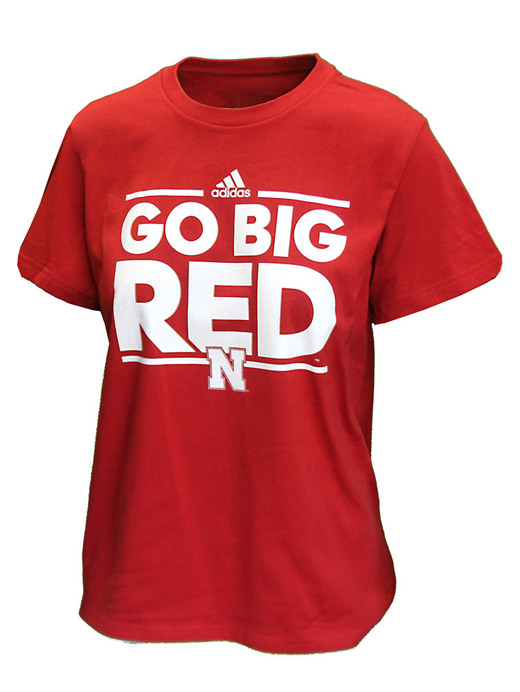 Adidas Womens Red Go Big Red Fresh Tee