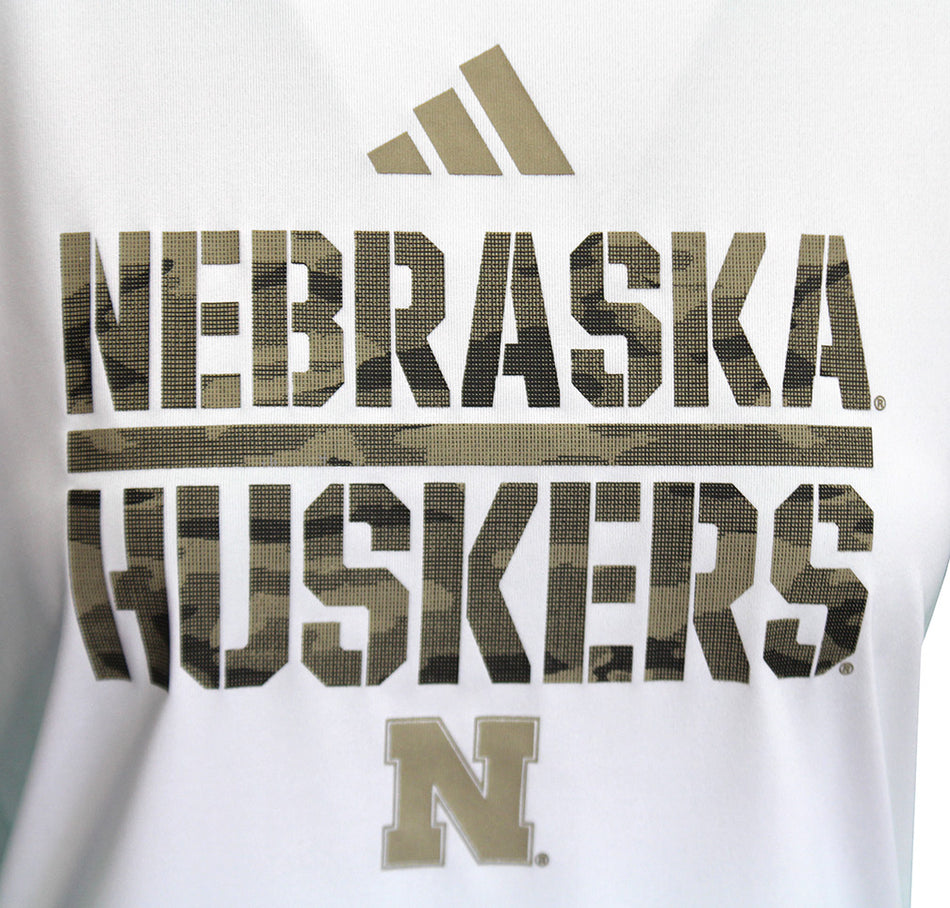 Adidas Ladies Nebraska Salute To Service Tee