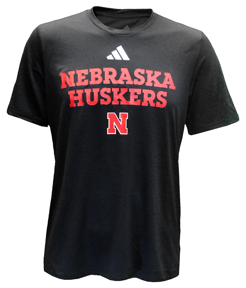 Adidas Nebraska Huskers Midnight Pregame Tee