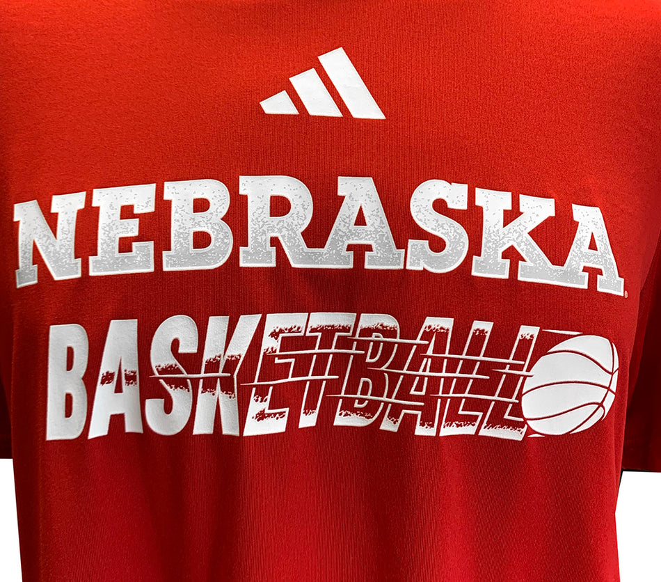 Adidas 2024 Nebraska Basketball Locker Flash Pregame Tee