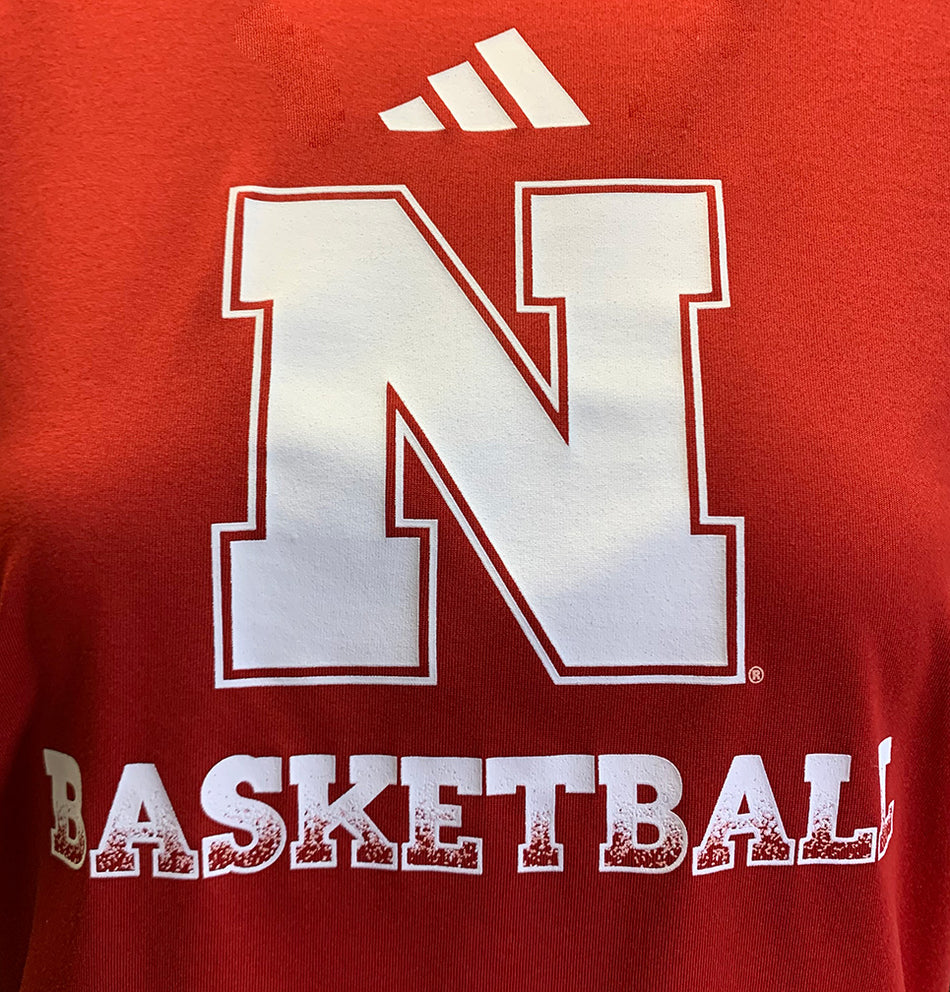 Adidas 2024 Womens Nebraska Basketball Step-Back 3 Tee