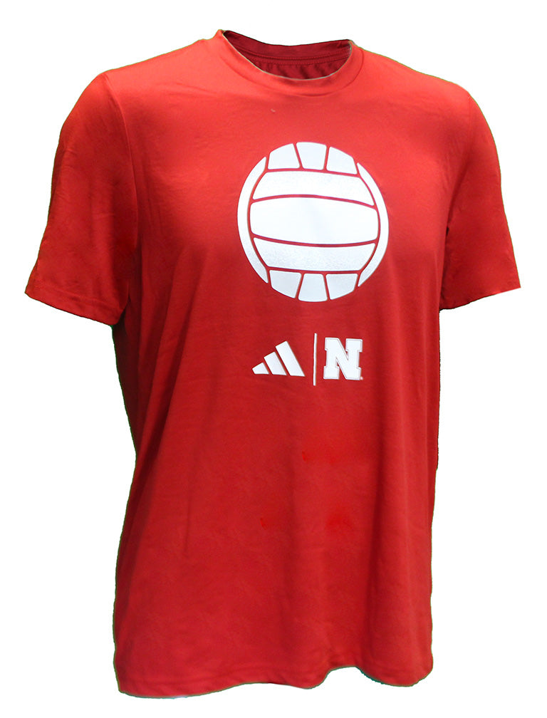 Adidas Nebraska Volleyball Locker Pregame Tee