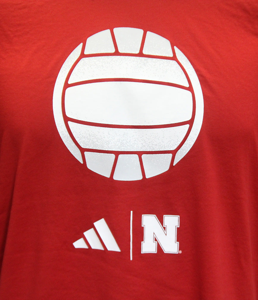 Adidas Nebraska Volleyball Locker Pregame Tee