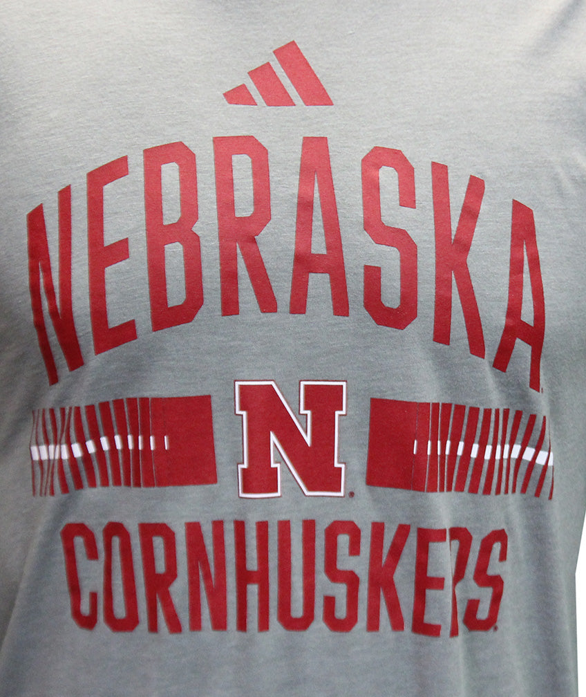 Adidas Nebraska Cornhuskers LS GBR Blend Tee