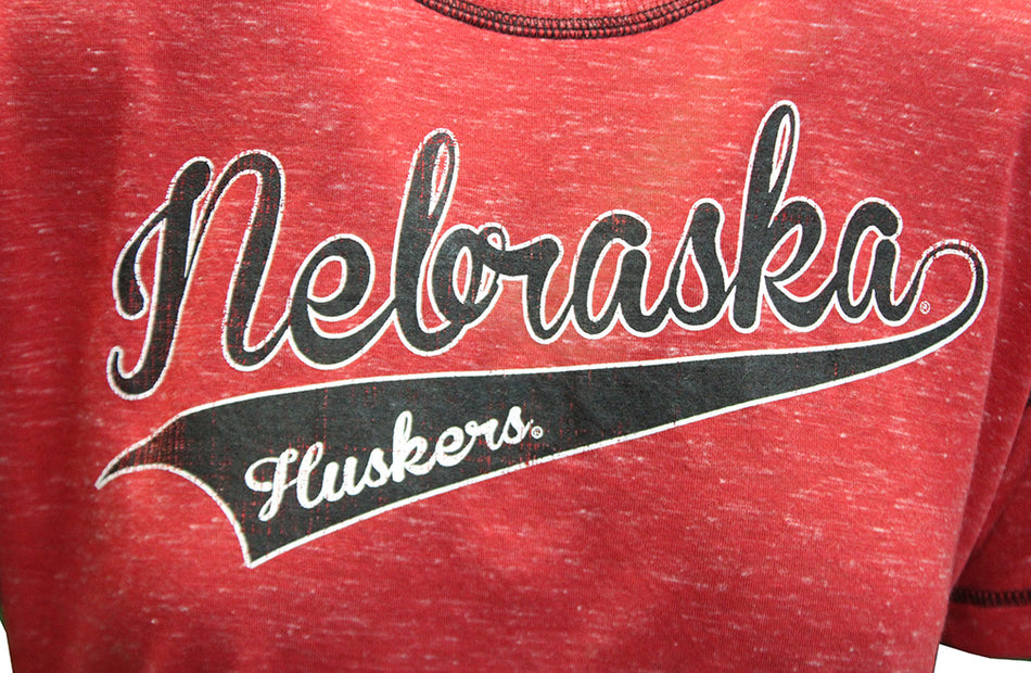Womens Nebraska Huskers Tail Sweep Crop