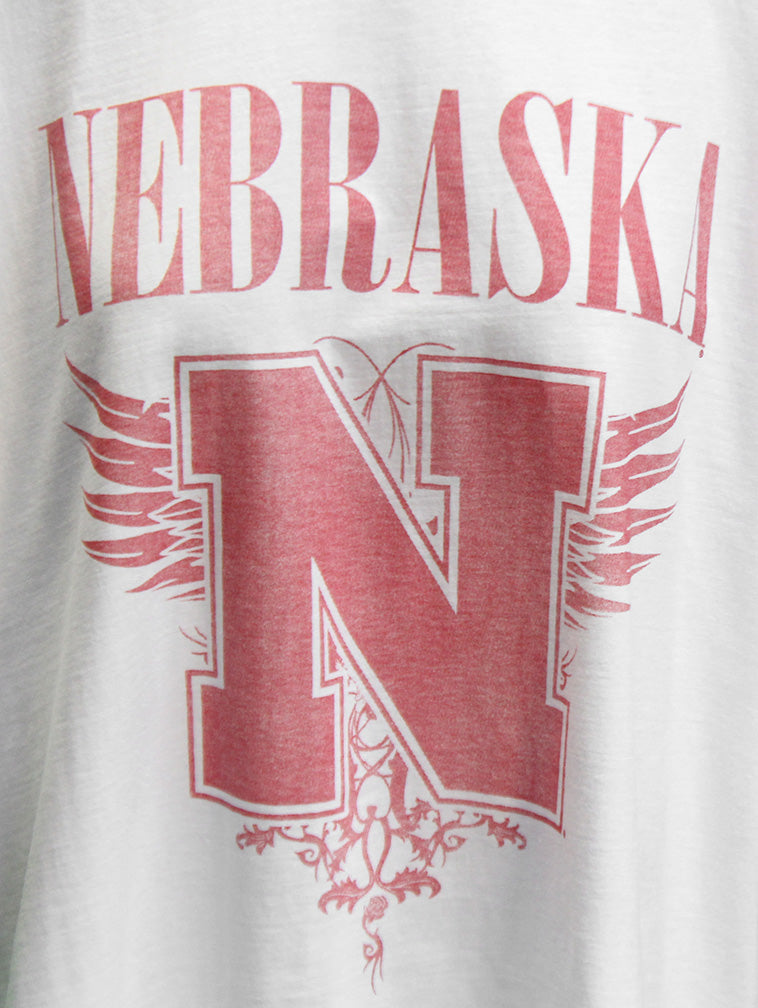 Ladies Nebraska Rock N Roll Oversized Tee