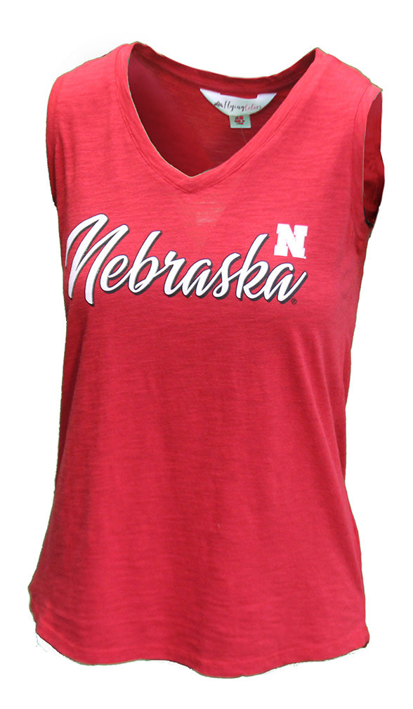 Womens Nebraska Sloane V-Neck Sleeveless