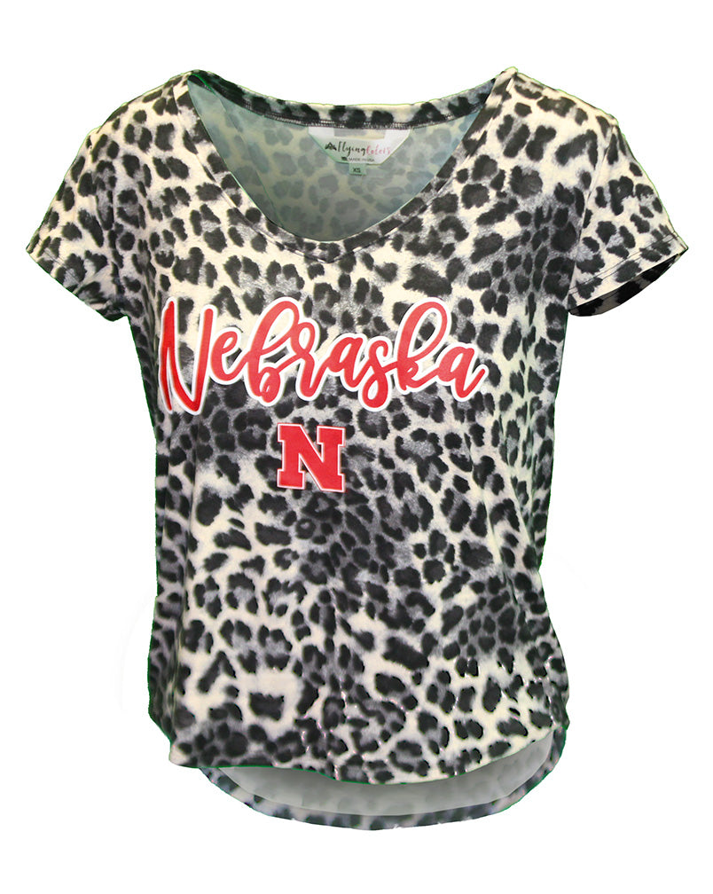Womens Nebraska Vera Cheetah Top