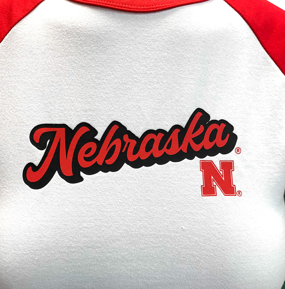 Womens Nebraska Homerun Crop Tee