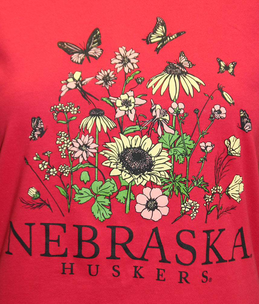 Womens Floral University Of Nebraska Josie Tee