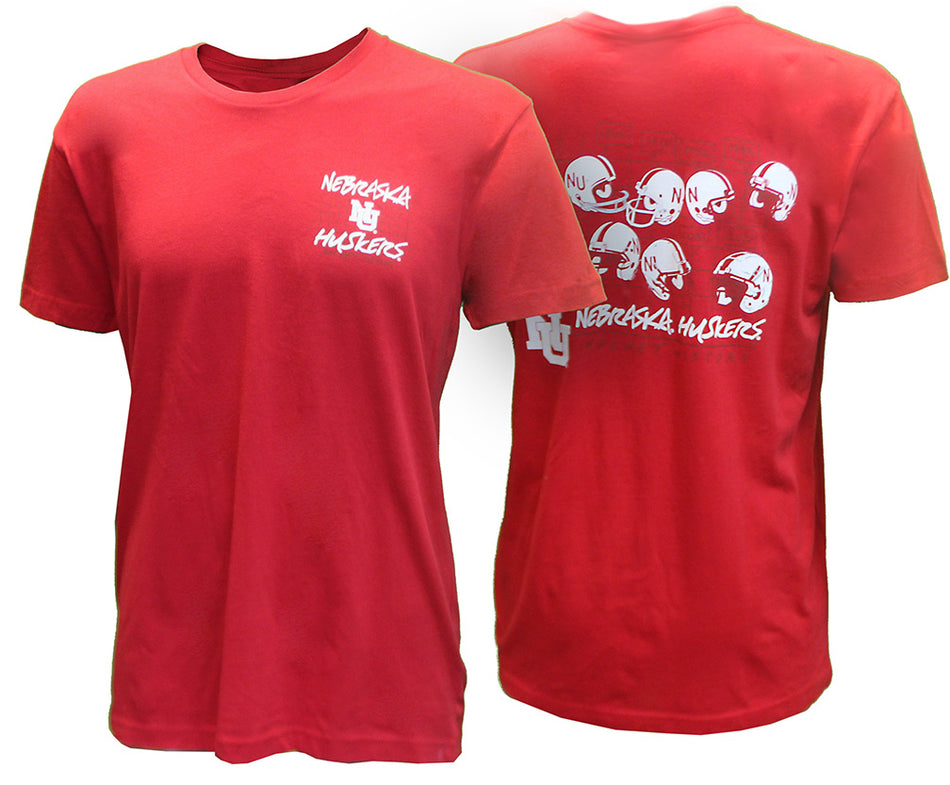 Nebraska Huskers Helmet History Tee