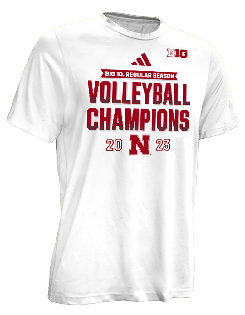 Official Adidas Huskers 2023 Big Ten Champs Tee