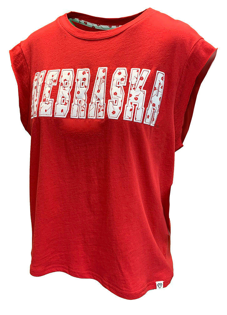Womens Nebraska Spring Fever Muscle Tee