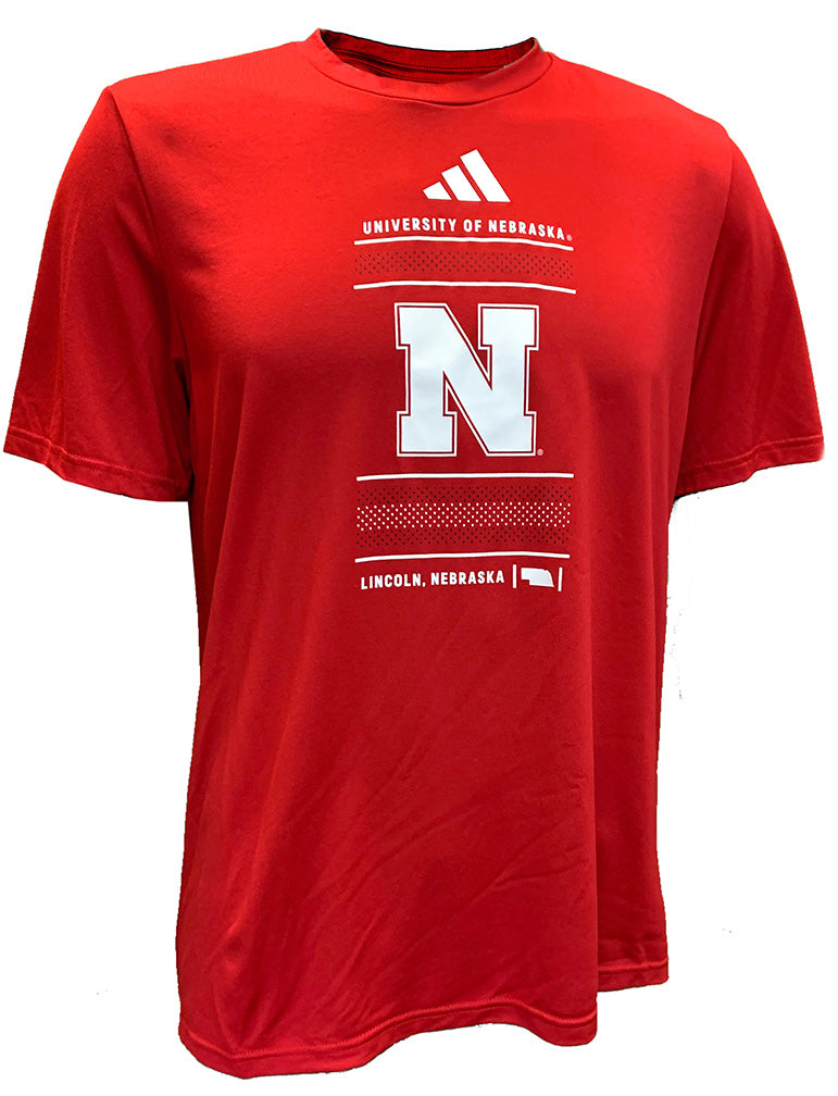 Adidas 2024 University Of Lincoln Nebraska Pregame Tee